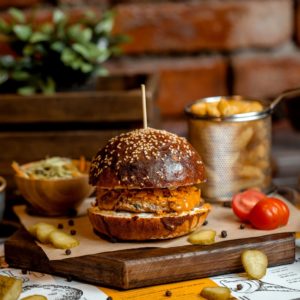 gourmet chicken burger