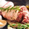 Deboned leg of lamb