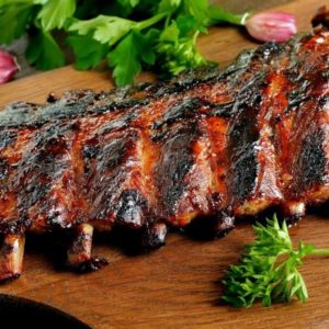sticky spicy spare ribs