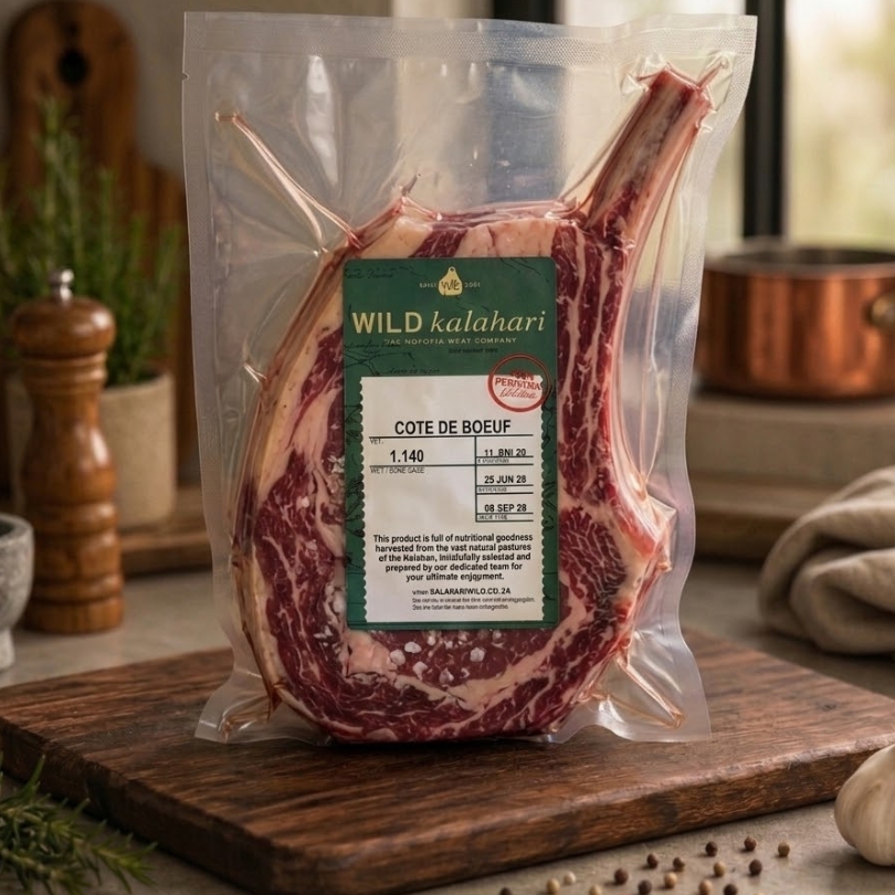 Kalahari Wild Beef 35-Day Dry Aged Ribeye Bone In