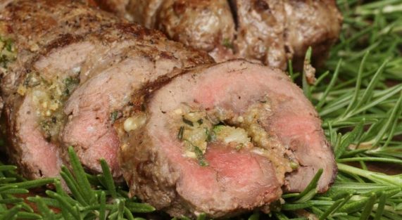 stuffed venison loin